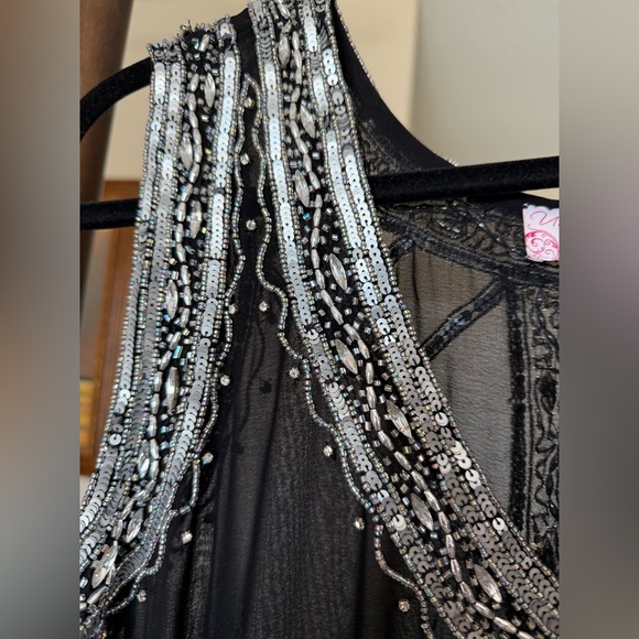Unique Vintage Beaded and Embroidered Flapper Dress - Picture 5 of 11